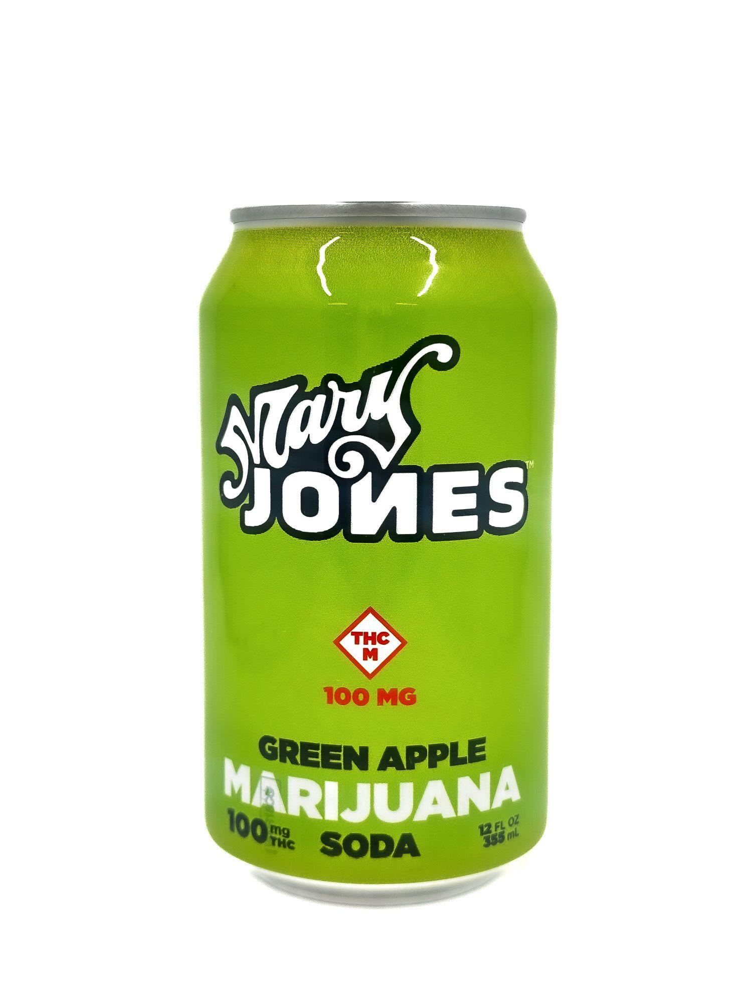 Photograph of product: MARY JONES - GREEN APPLE 100MG SODA