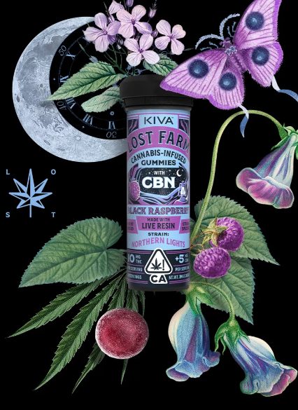 Photograph of product: BLACK RASPBERRY X NORTHERN LIGHTS LOST FARM GUMMIES 10-PACK