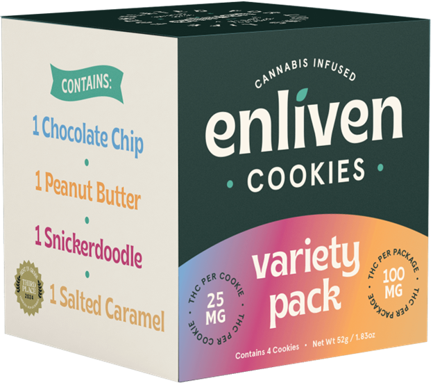 Photograph of product: Baked Good | Enliven | Cookies Variety Pack [4pk]