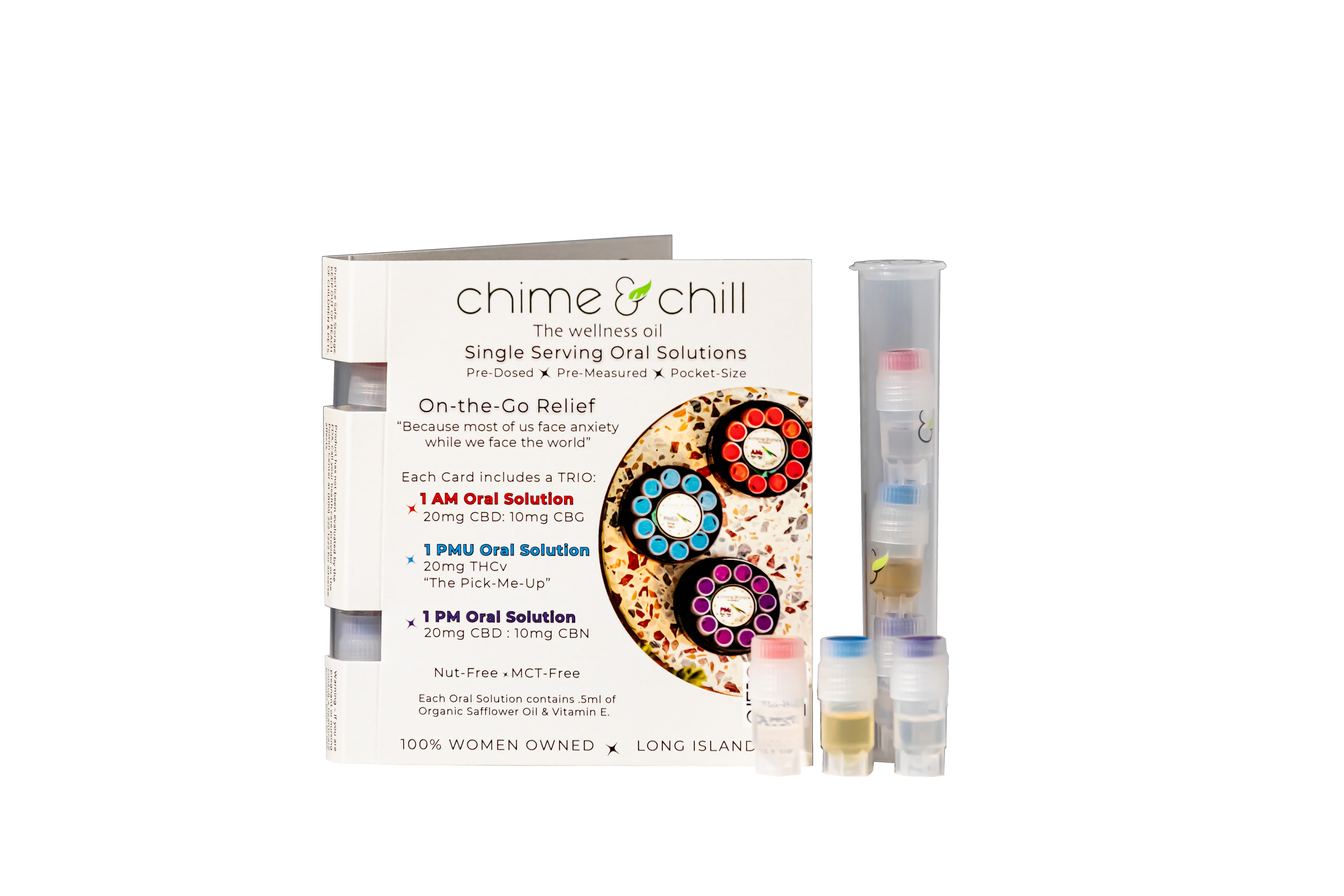 Photograph of product: Chime & Chill - Trio ChimeCard - 40mg
