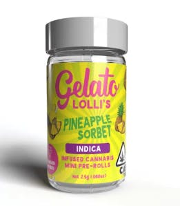 Photograph of product: Pineapple Sorbet Infused Prerolls 5pk 3g - PR PK