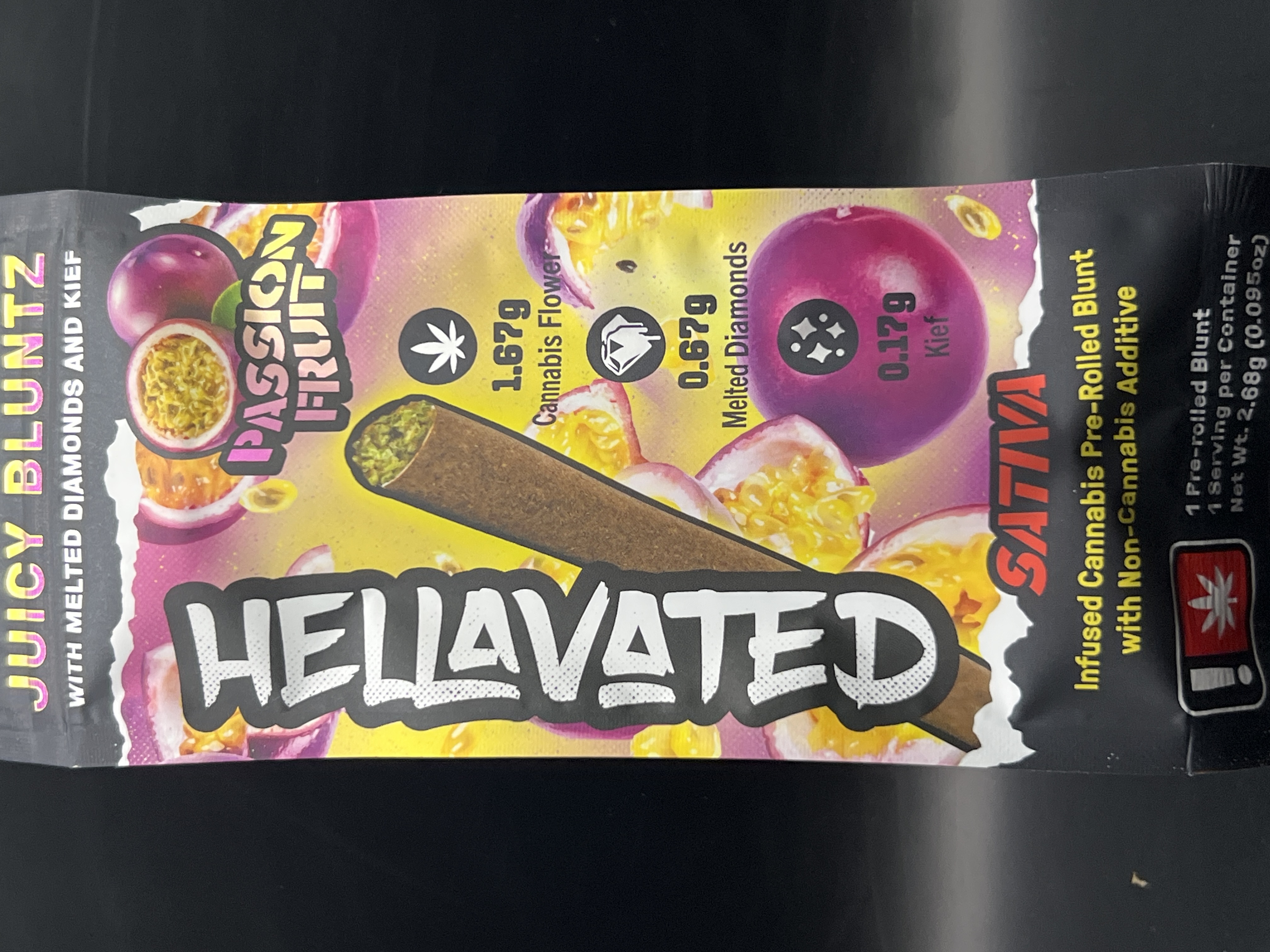 Photograph of product: Hellavated Passion Fruit Infused Blunt