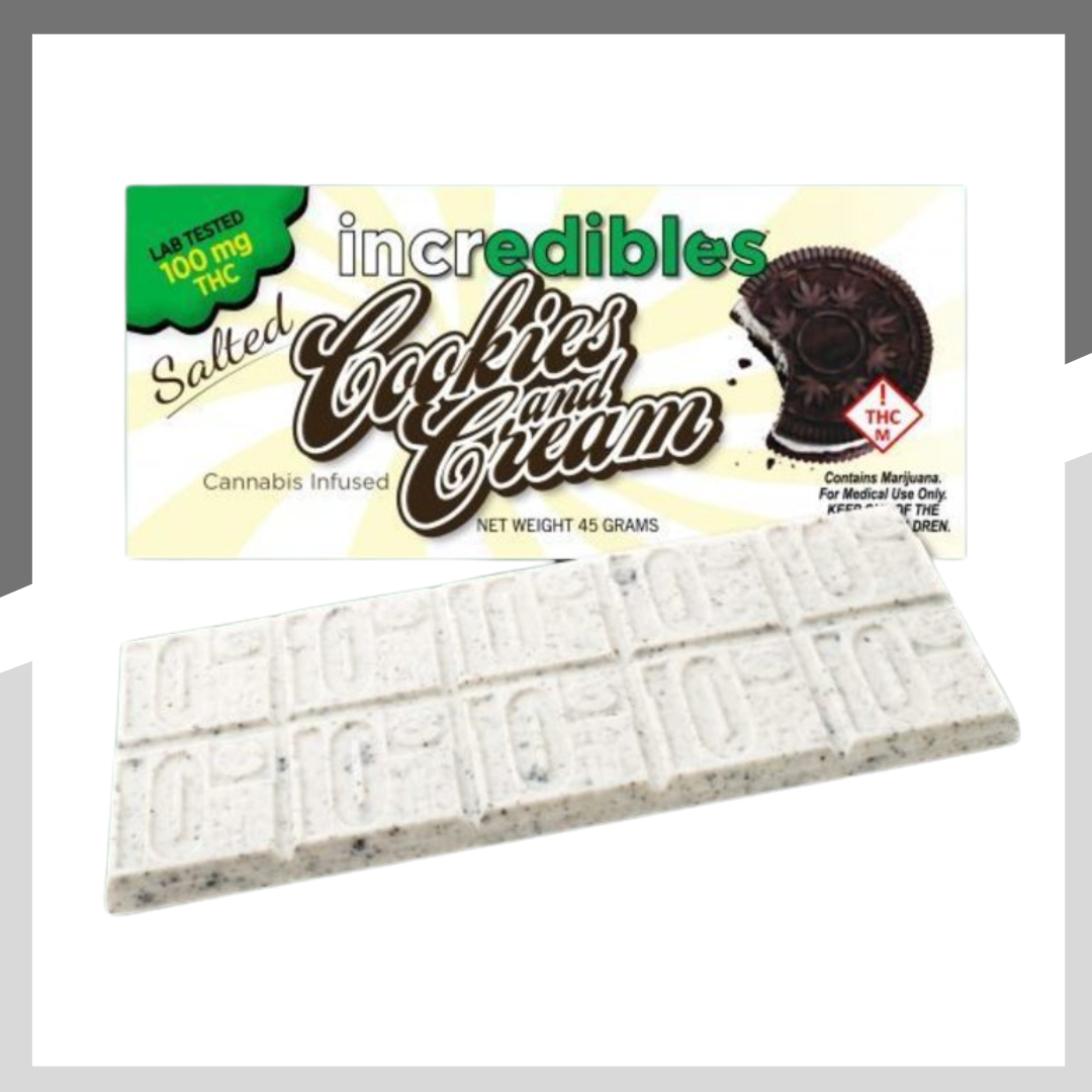 Photograph of product: Salted Cookies & Cream 1:1 | Chocolate | Each | 100mg