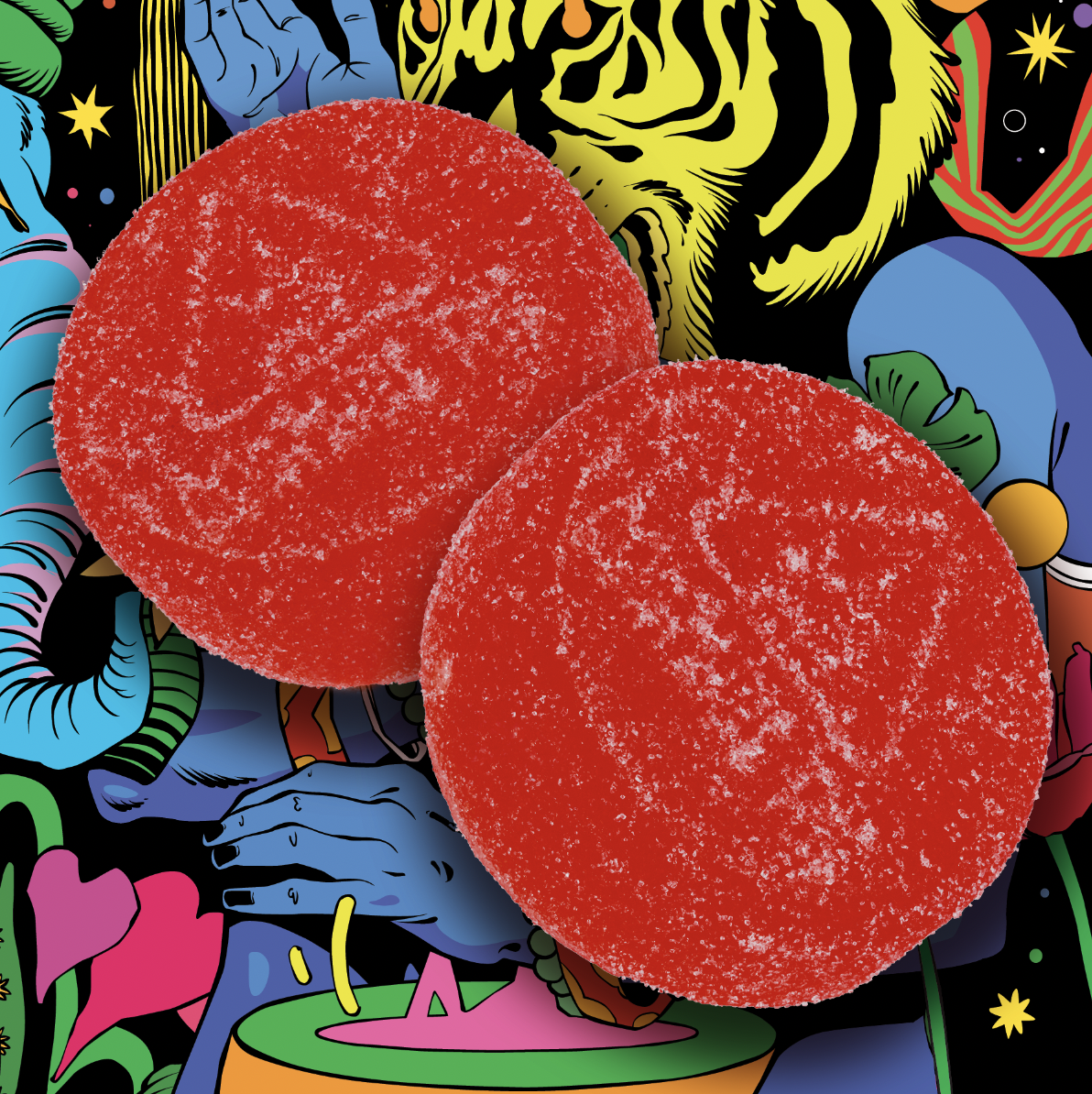 Photograph of product: Strawberry Kiwi Dreamin' Gummies 100mg (20Pk) (Distillate)