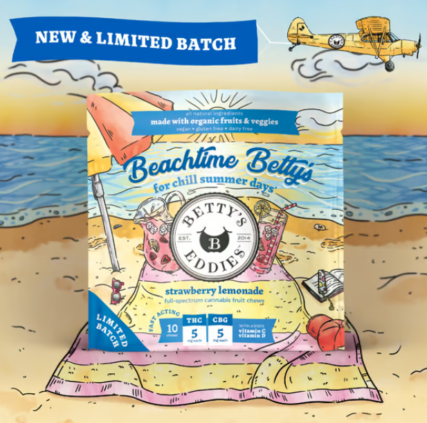 Photograph of product: Betty's Eddies | Beachtime Strawberry Lemonade | 10pk/100mg