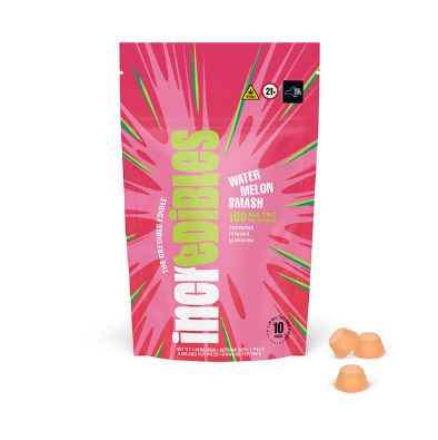 Photograph of product: Incredibles. | Watermelon Smash (H) | 10mg x 10ct  Gummies