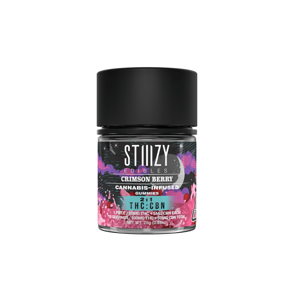 Photograph of product: Stiiizy Gummies Crimson Berry CBN 2:1