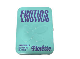 Photograph of product: Florette Exotics Super Jealousy Mintz Pre Roll 4 Pack