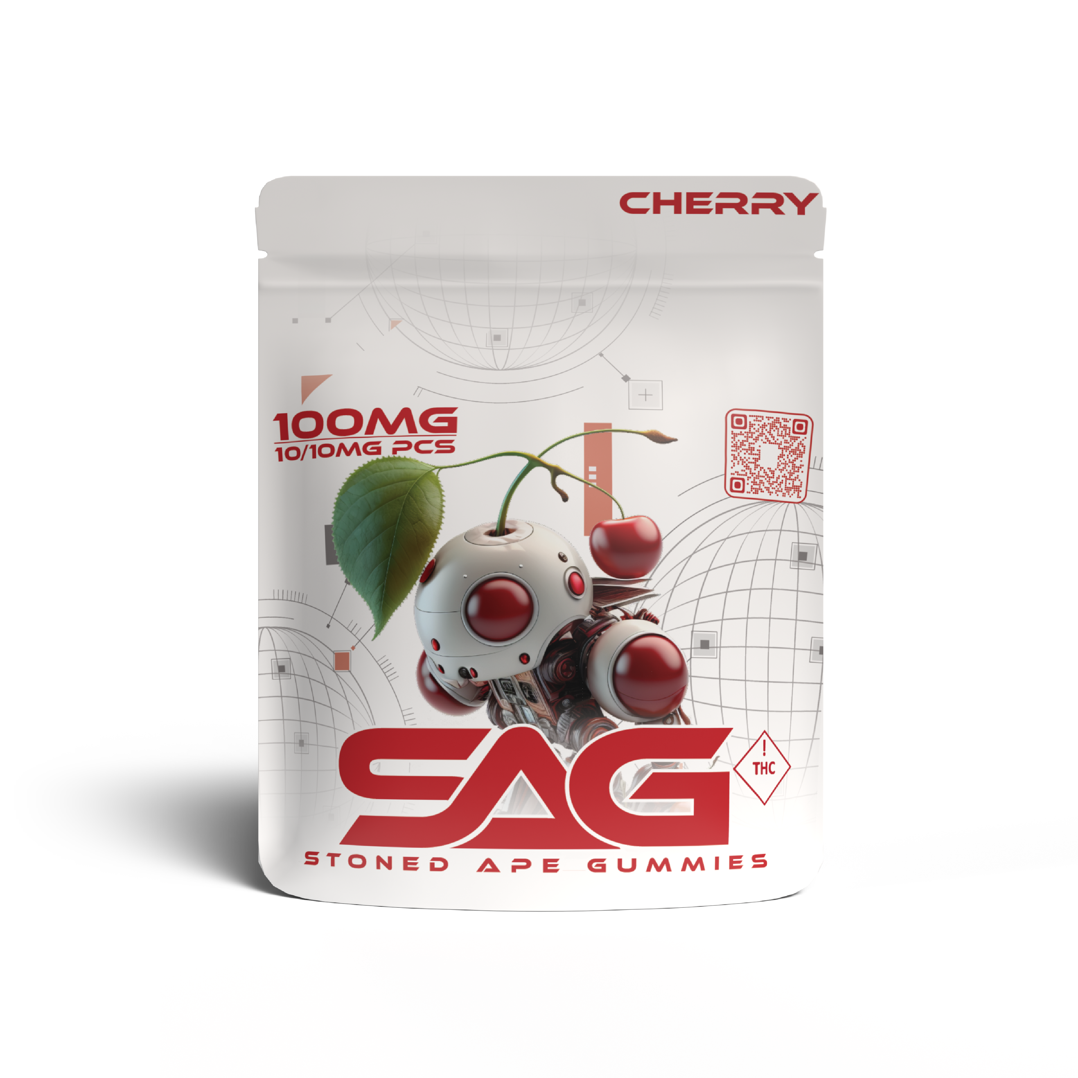 Photograph of product: 100mg Cherry Stoned Ape Gummies