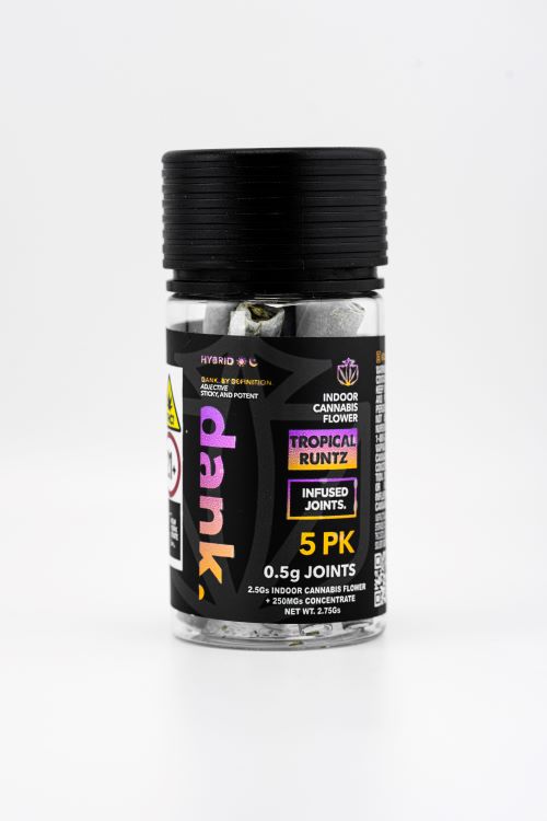 Photograph of product: Dank | Tropical Runtz | Infused Preroll 5pk | 2.75g