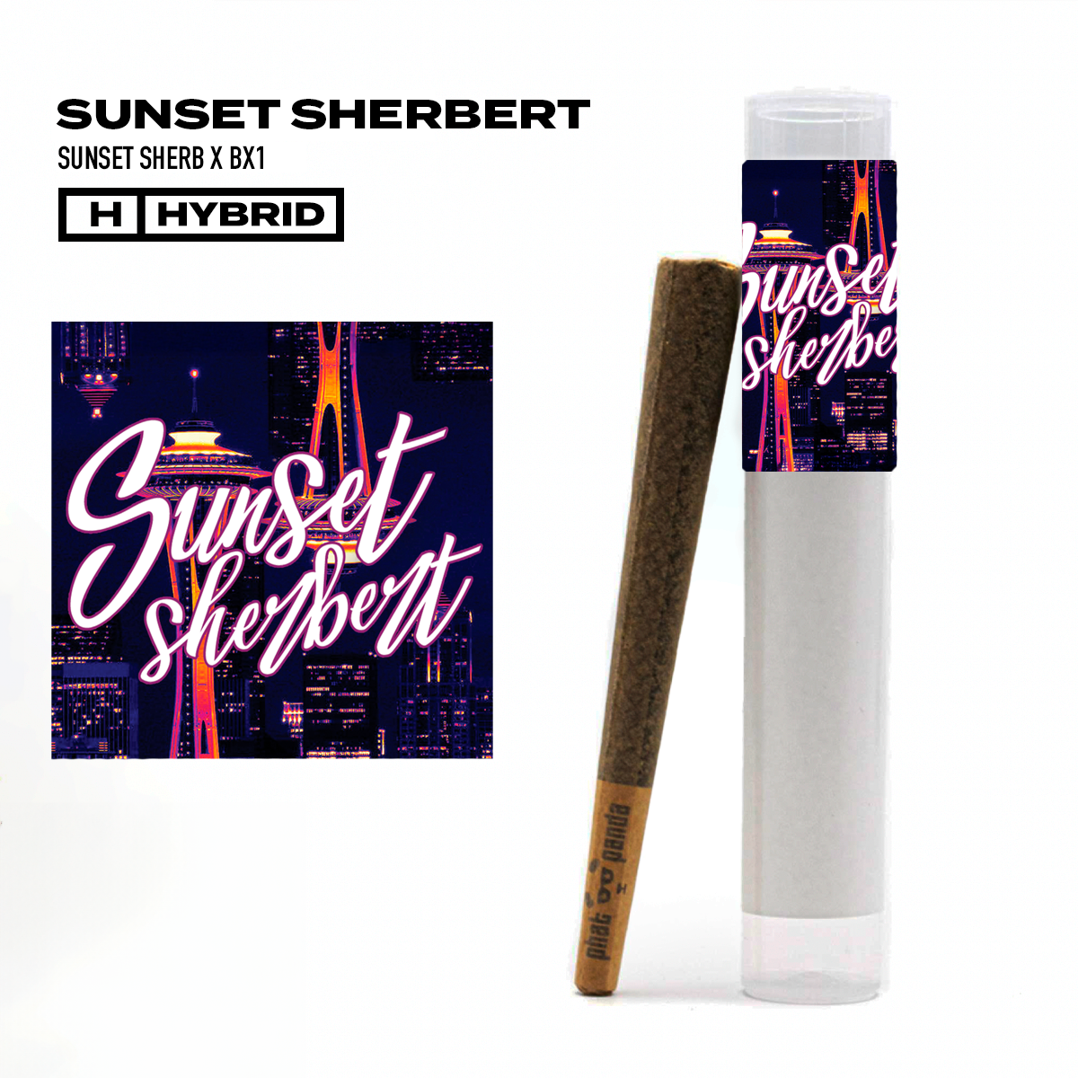 Photograph of product: Phat Panda- Preroll Sunset Sherbert Hybrid