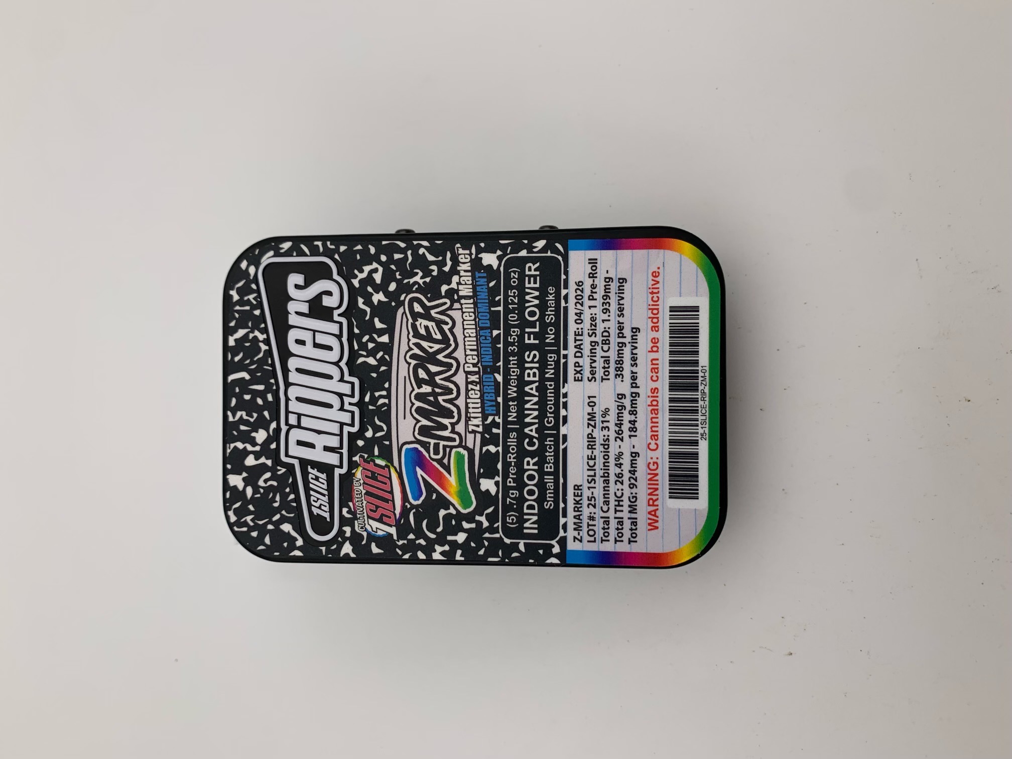 Photograph of product: 1Slice Rippers Z-Marker 5 Pack 3.5g
