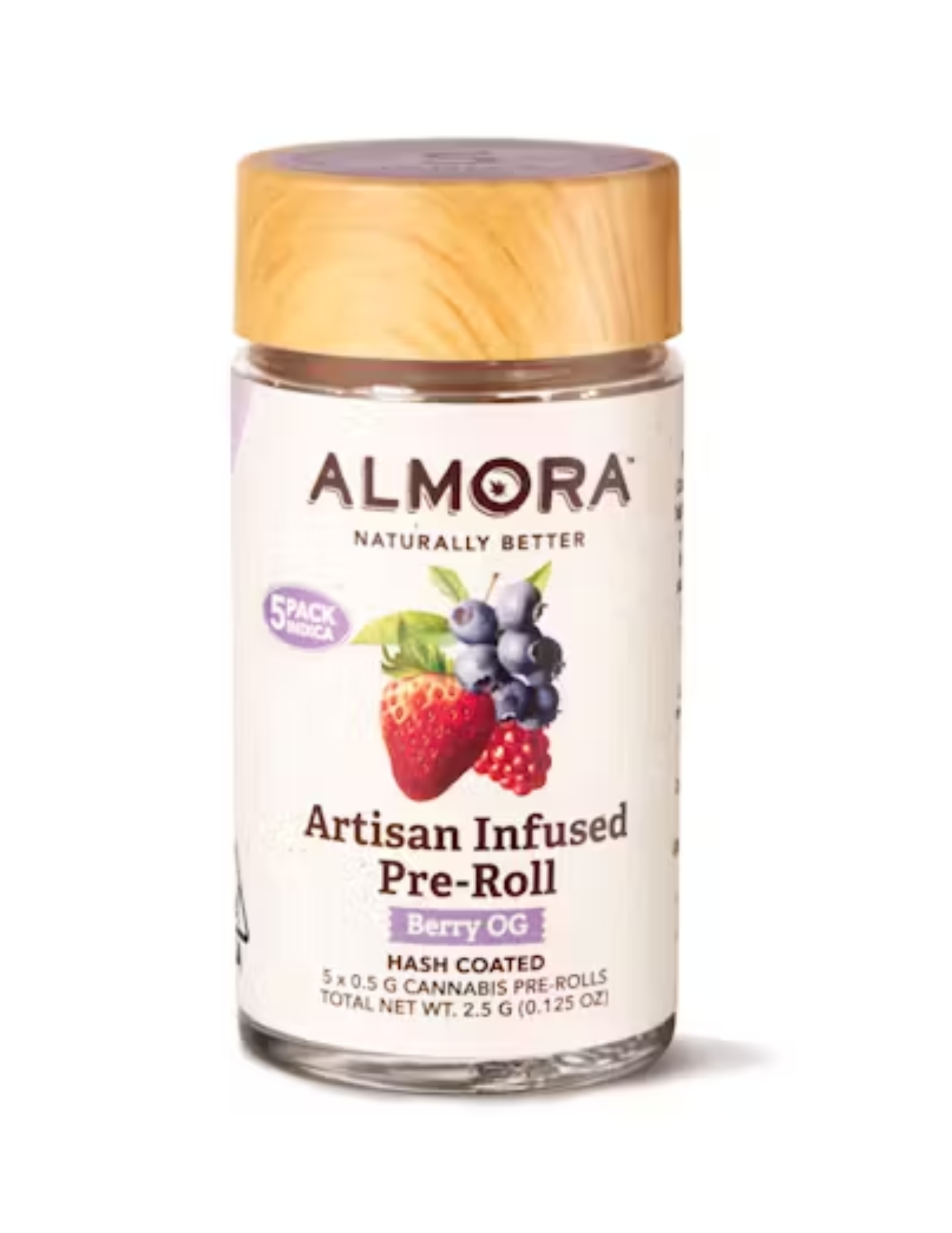 Photograph of product: BERRY OG (I) 5PK INFUSED PREROLLS