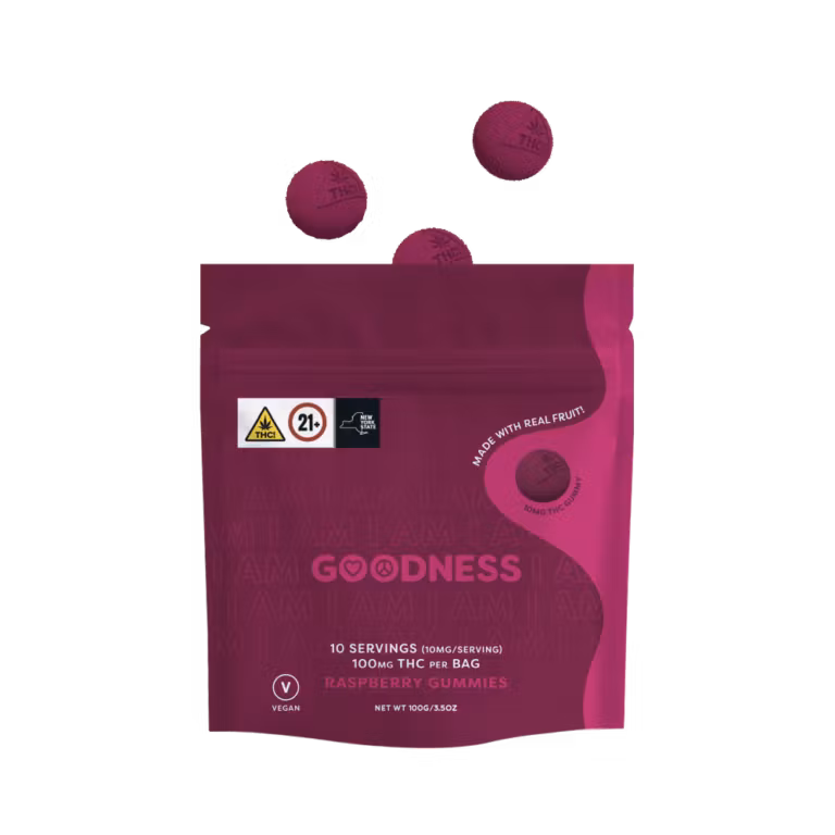Photograph of product: I AM GOODNESS- Raspberry  Gummies 10pk