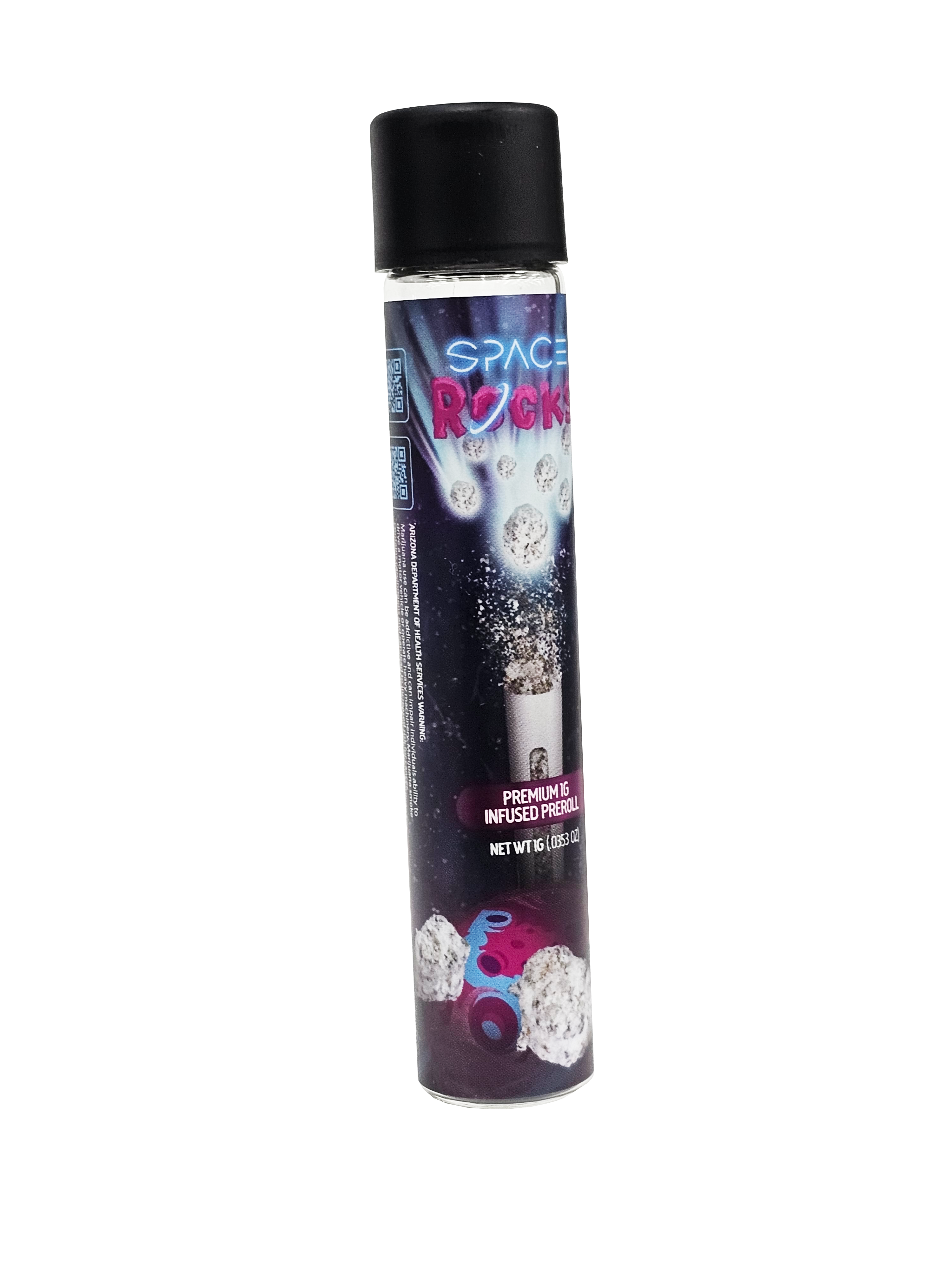 Photograph of product: Space Rocks - Rocketz Infused Preroll - Gelonaid (H) (1.0g)