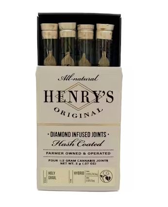 Photograph of product: Henry's Original Holy Grail .5g Infused au chocolat Preroll 4pk