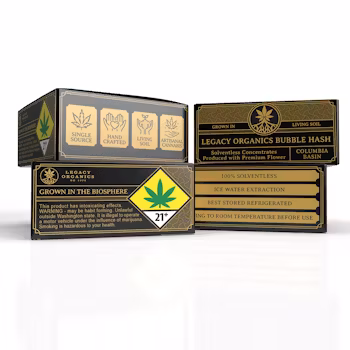 Photograph of product: Legacy Organics | Grape Velvet | Solventless Ice Water au chocolat | 1g