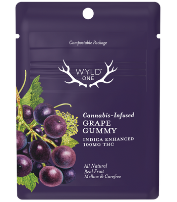 Photograph of product: Wyld | Ones | Grape | 100mg TH-oui | Oui'd