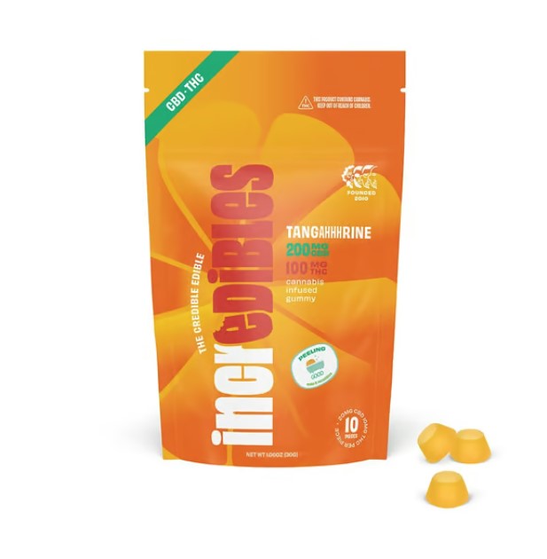 Photograph of product: 100mg Sour Tangahhhrine Gummies [1:2 TH-oui:CBD] 10pk