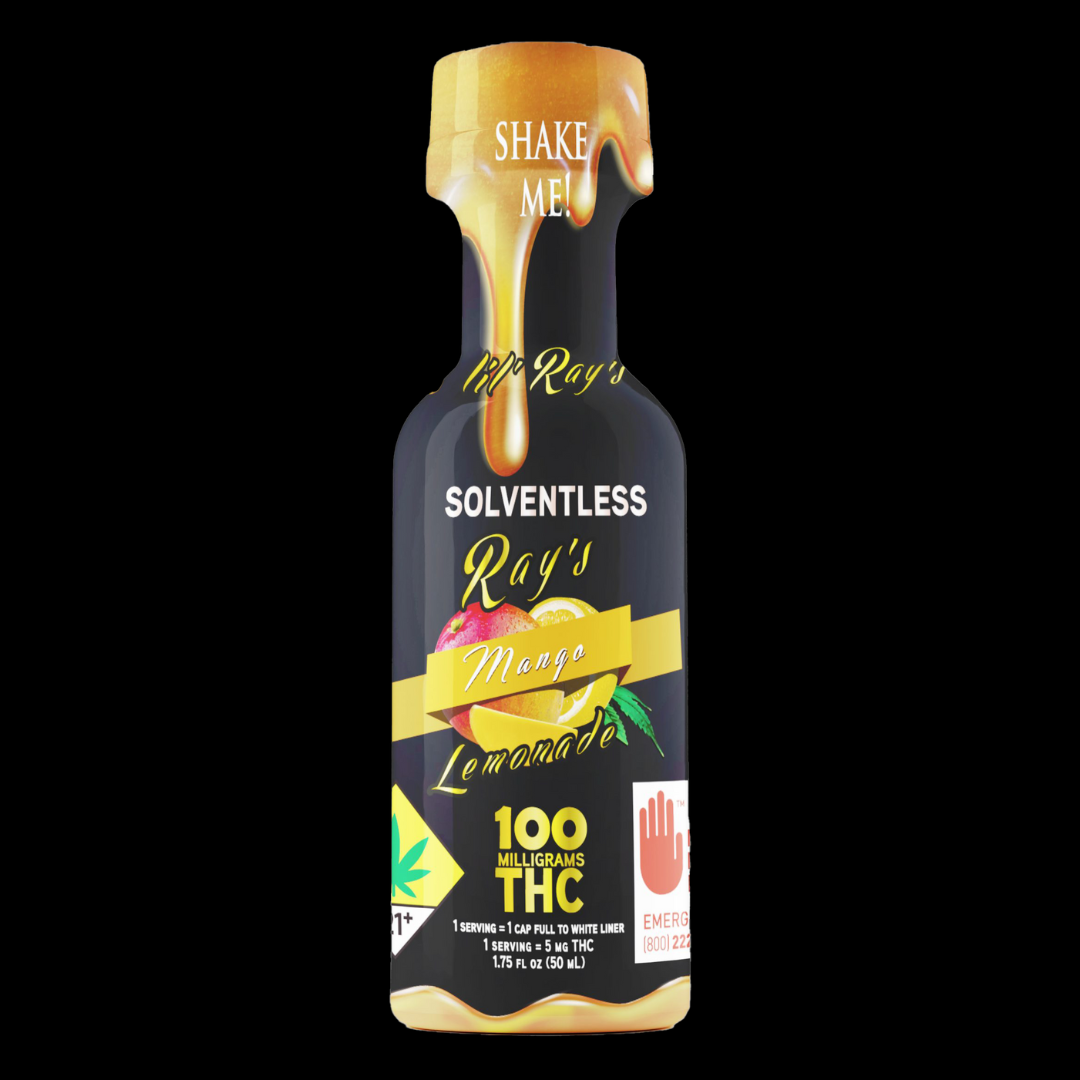 Photograph of product: Mango Lemonade DOH Approved 100mg 1.75oz Rosin Liquid Edible Ray's Lemonade