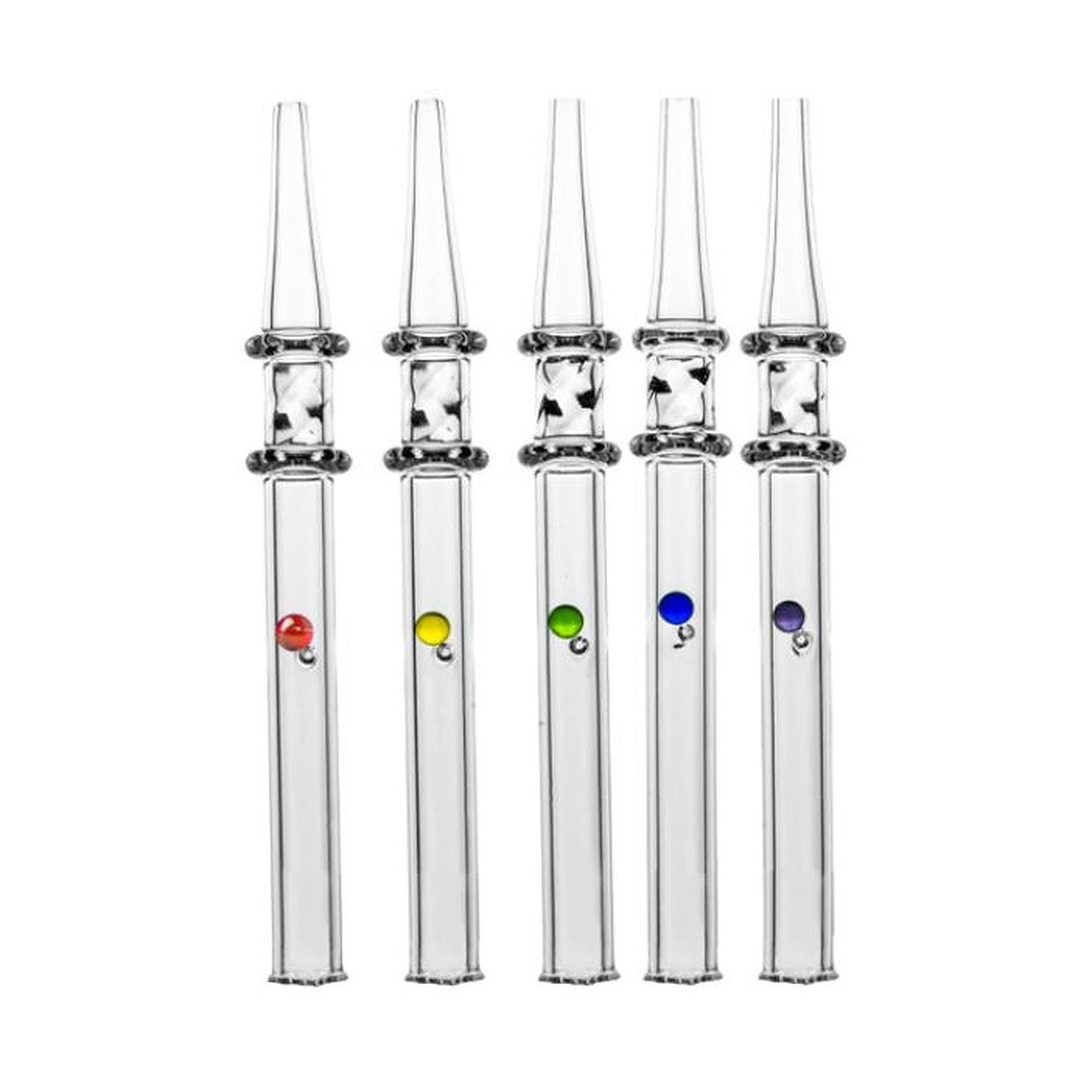 Photograph of product: nectar collector  WITH PEARL INSIDE dab straw, assorted colors