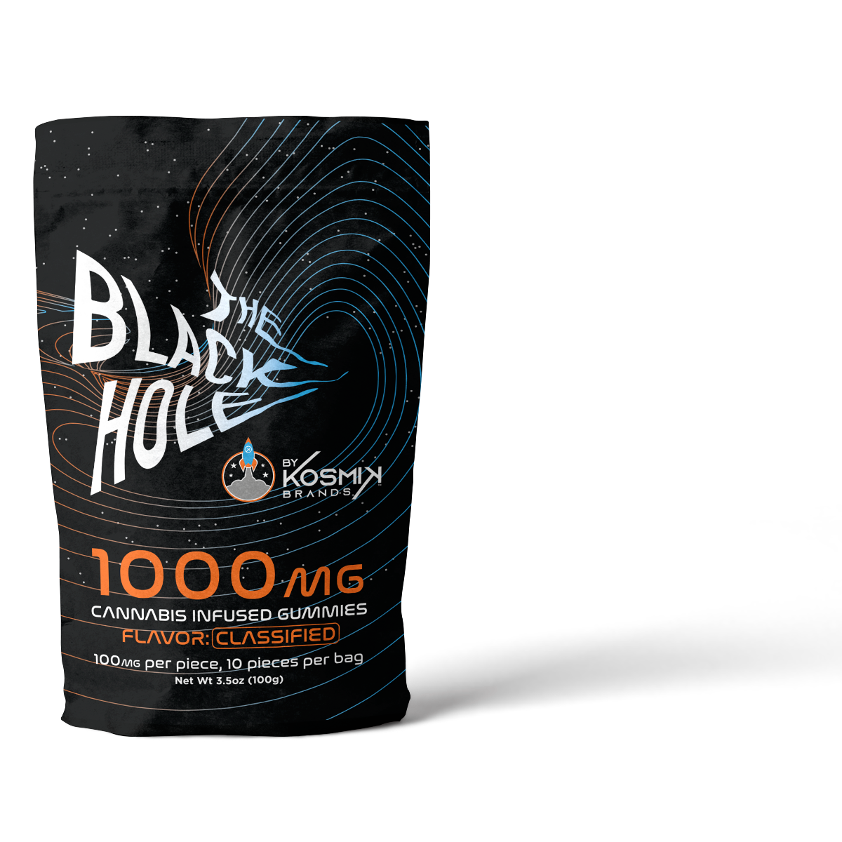 Photograph of product: Kosmik - Black Hole Nano Gummies - Orange Slice