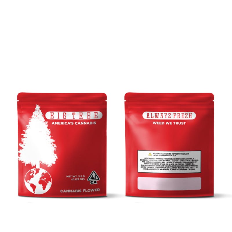 Photograph of product: BIG TREE - FLOWER - BUTTERSCOTCH - 3.5G