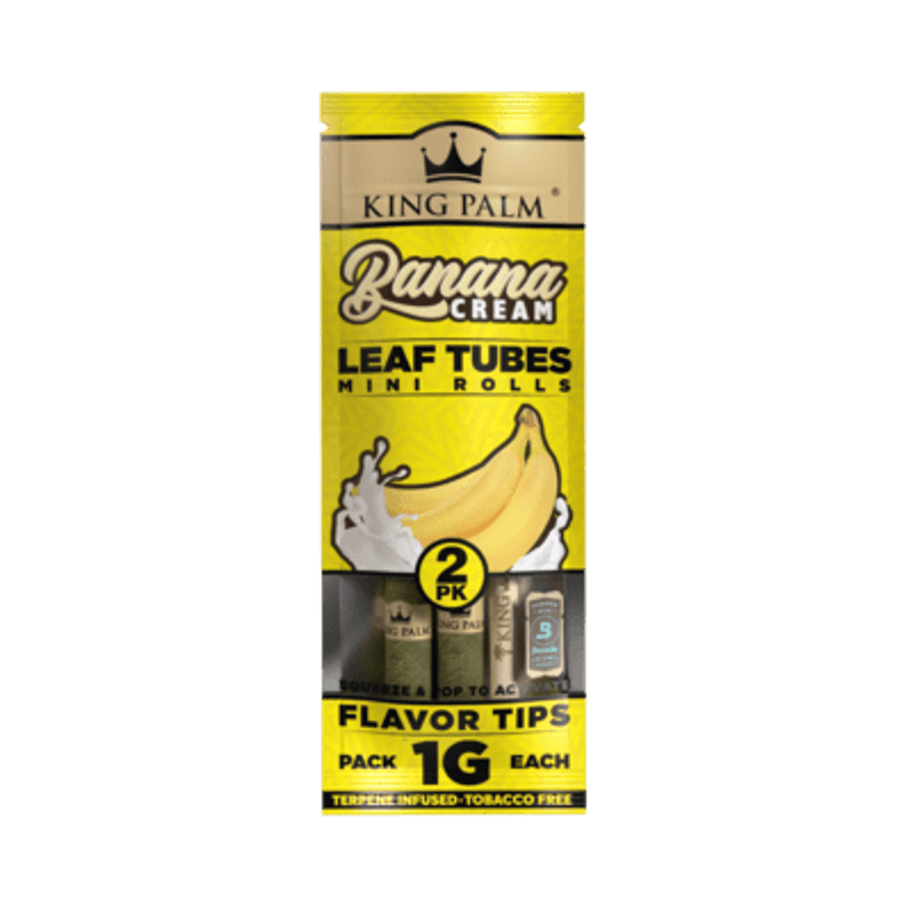 Photograph of product: KING PALM BANANA CREAM MINI SIZE CONES 2 PACK