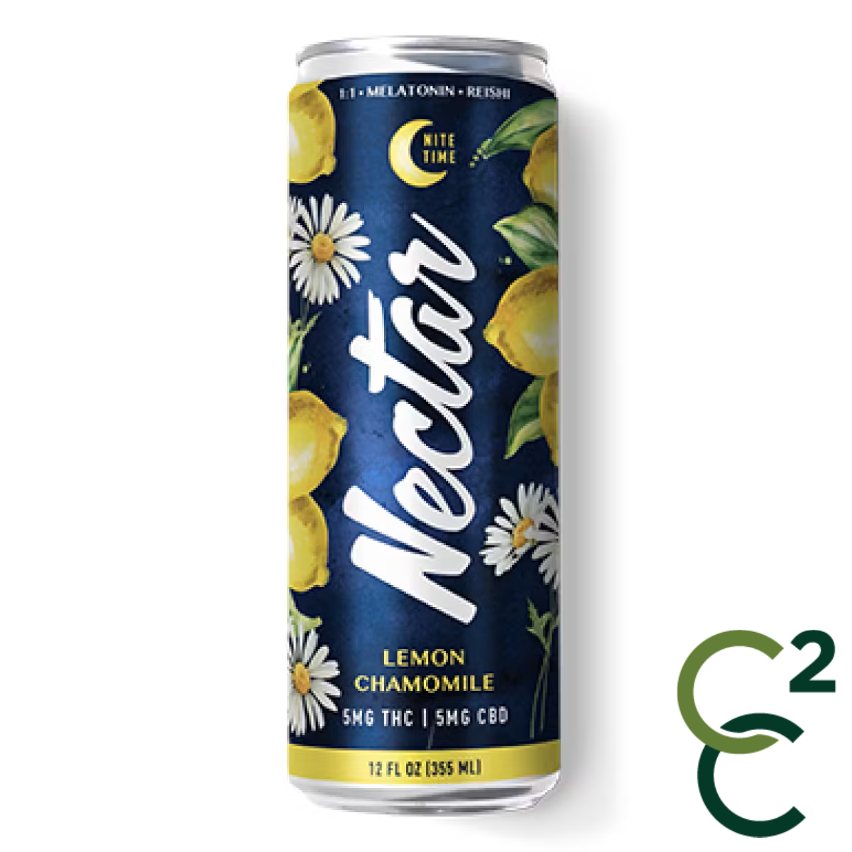Photograph of product: Nitetime Lemon Chamomile 1:1 (CBD:TH-oui) Elixir