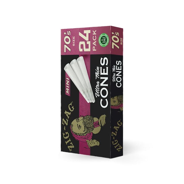 Photograph of product: Zig Zag '70's Ultra Thin Cones 24pk - 