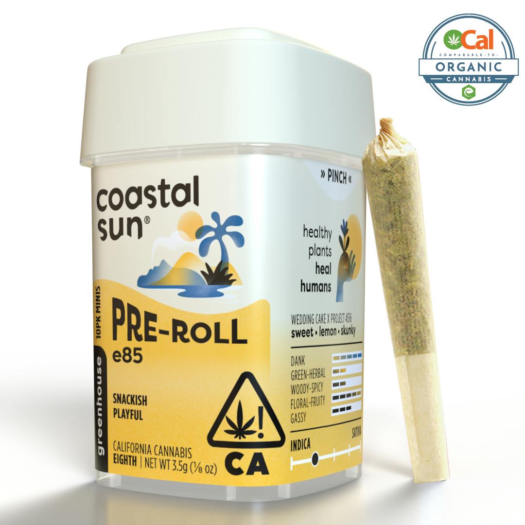 Photograph of product: Coastal Sun | Pre-Rolls .35g (10pk) | I/H | E85