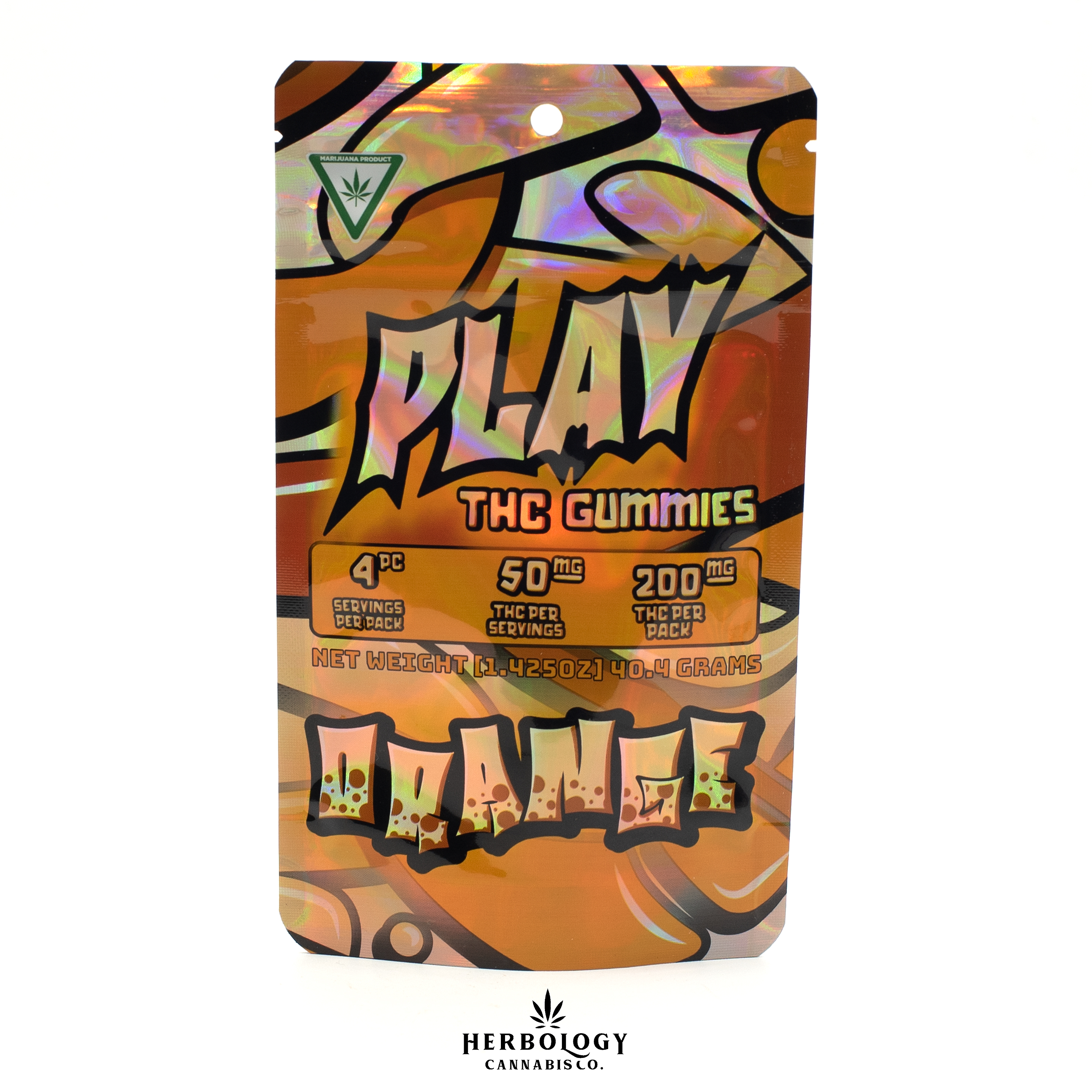 Photograph of product: Play | Gummy | Orange | 200mg