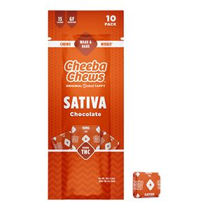 Photograph of product: Cheeba Chews | 100mg TH-oui Chews (S) | Chocolate