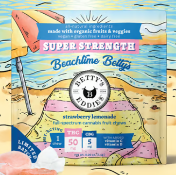 Photograph of product: Betty's Eddies | Strawberry Lemonade Chews  | 1pk/50mg