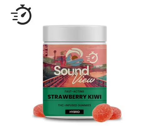 Photograph of product: SoundView Strawberry Kiwi Fast-Acting Gummies T98.6mg H 00092