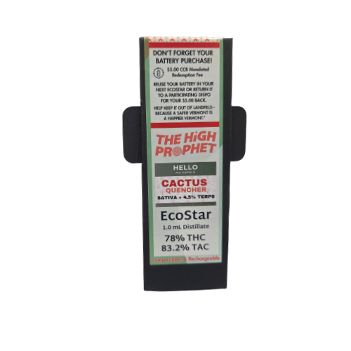 Photograph of product: Cactus Quencher | Disposable Vape Cart | 1g