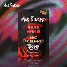 Photograph of product: Mac Pharms | Sour Jolly Apple Gummies | 4pk - 200MG