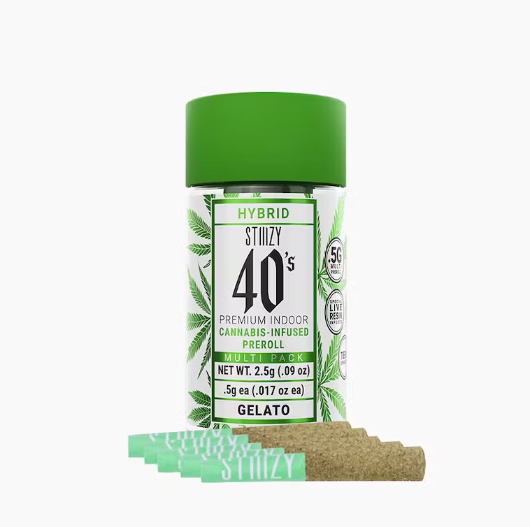 Photograph of product: Gelato - 40's Pre-Roll Multi Pack 0.5g x 5pk