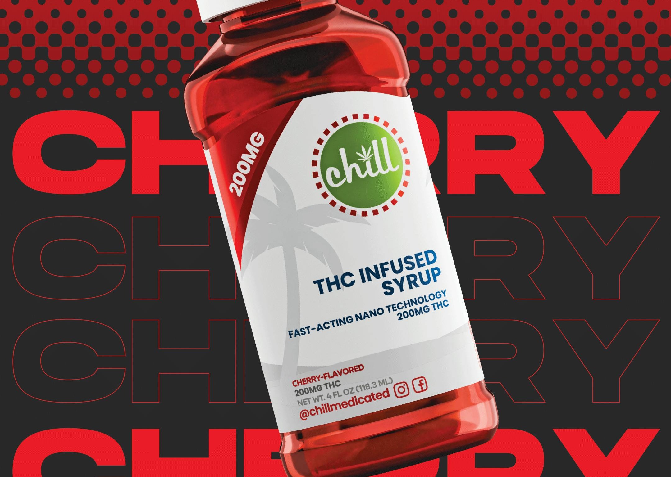 Photograph of product: Chill Medicated Cherry Syrup 200mg