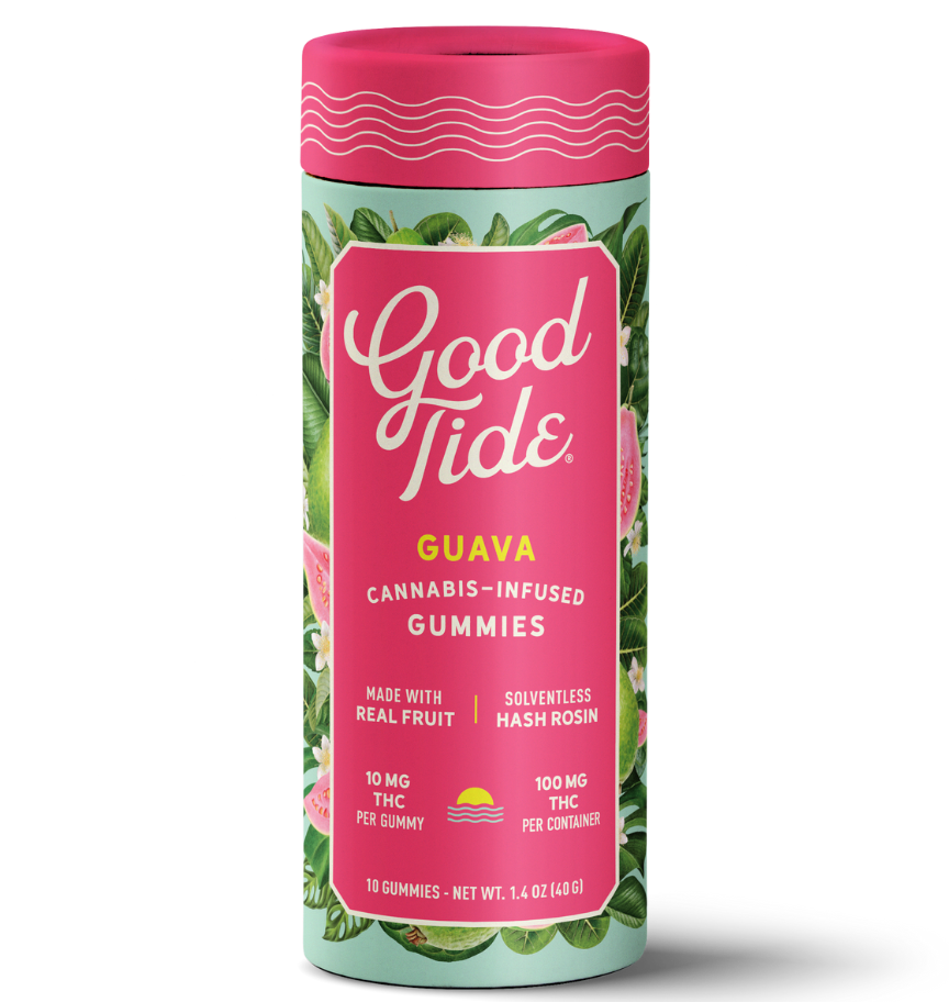 Photograph of product: Good Tide Gummies Hybrid: Guava