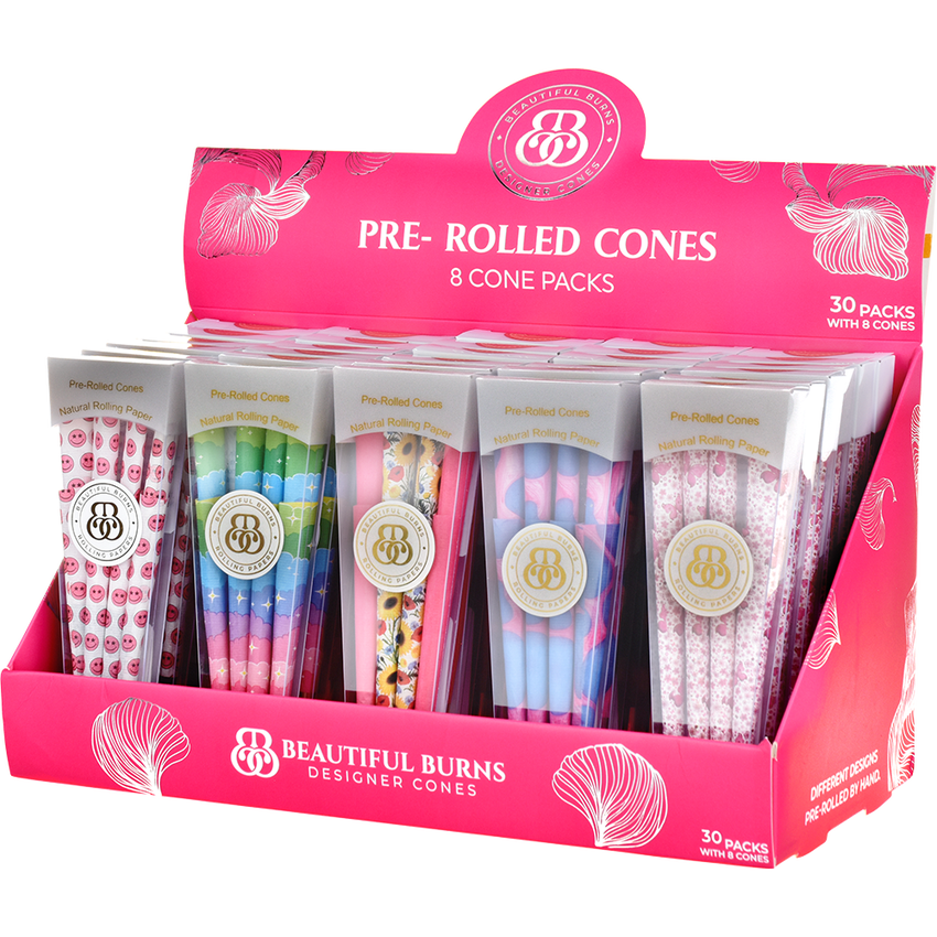Photograph of product: Cones - Beautiful Burns - Designer Cones 8 Pack-Tickled Pink