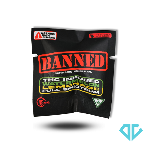 Photograph of product: Banned Watermelon Lemonade Single Gummy 200mg