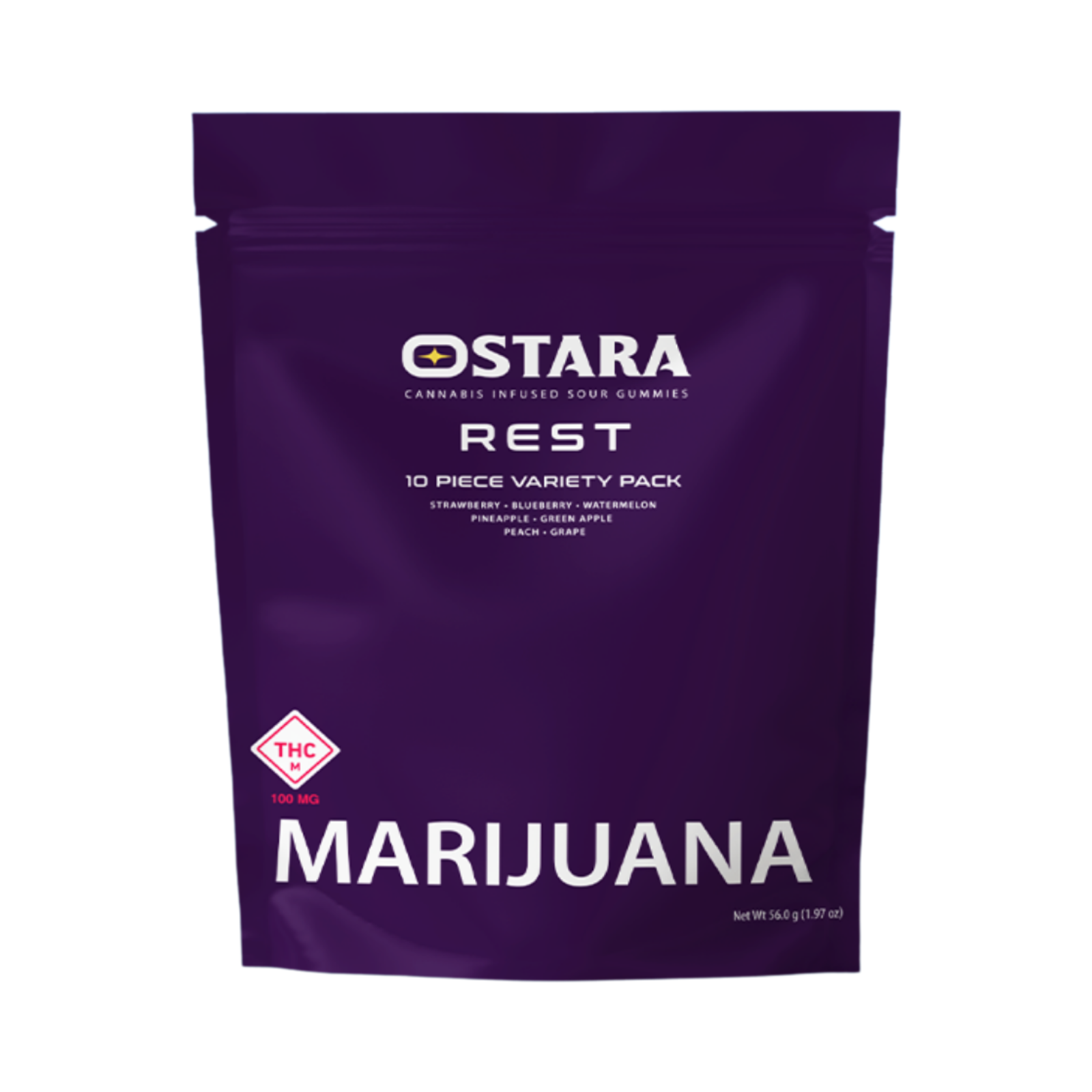 Photograph of product: Ostara Rest | 5:2 TH-oui:CBN | Gummies 100mg