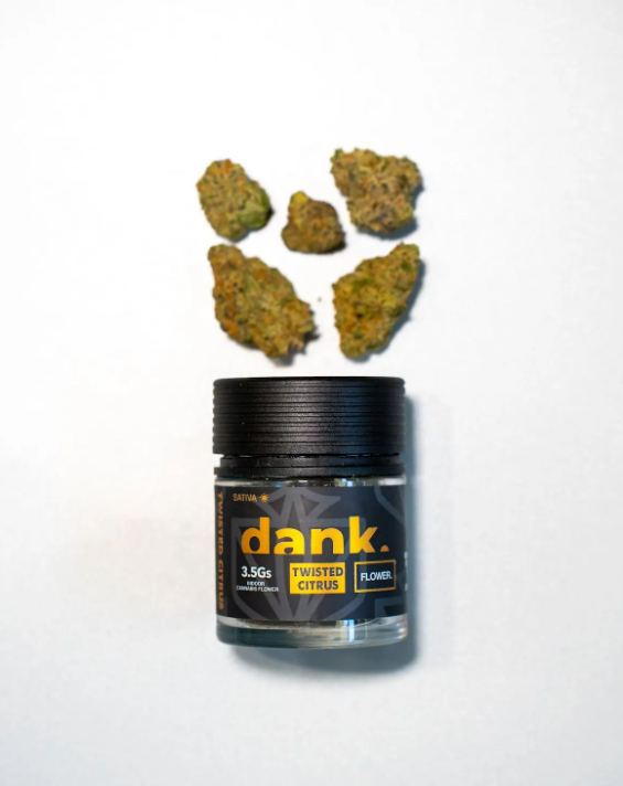 Photograph of product: Dank - Twisted Citrus - Flower - 3.5g