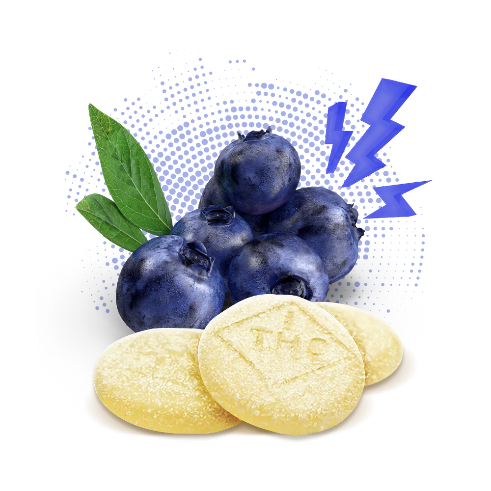 Photograph of product: Sour Blueberry C-Bites - 100mg - 10ct