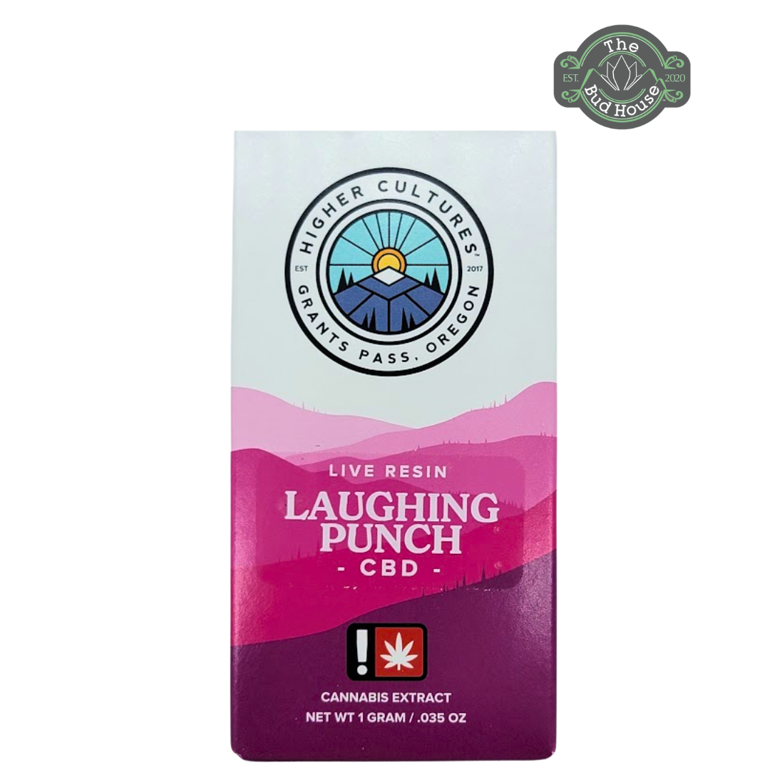 Photograph of product: Higher Cultures 1g CBD LAUGHING PUNCH 2:1 LR Vape Cartridge