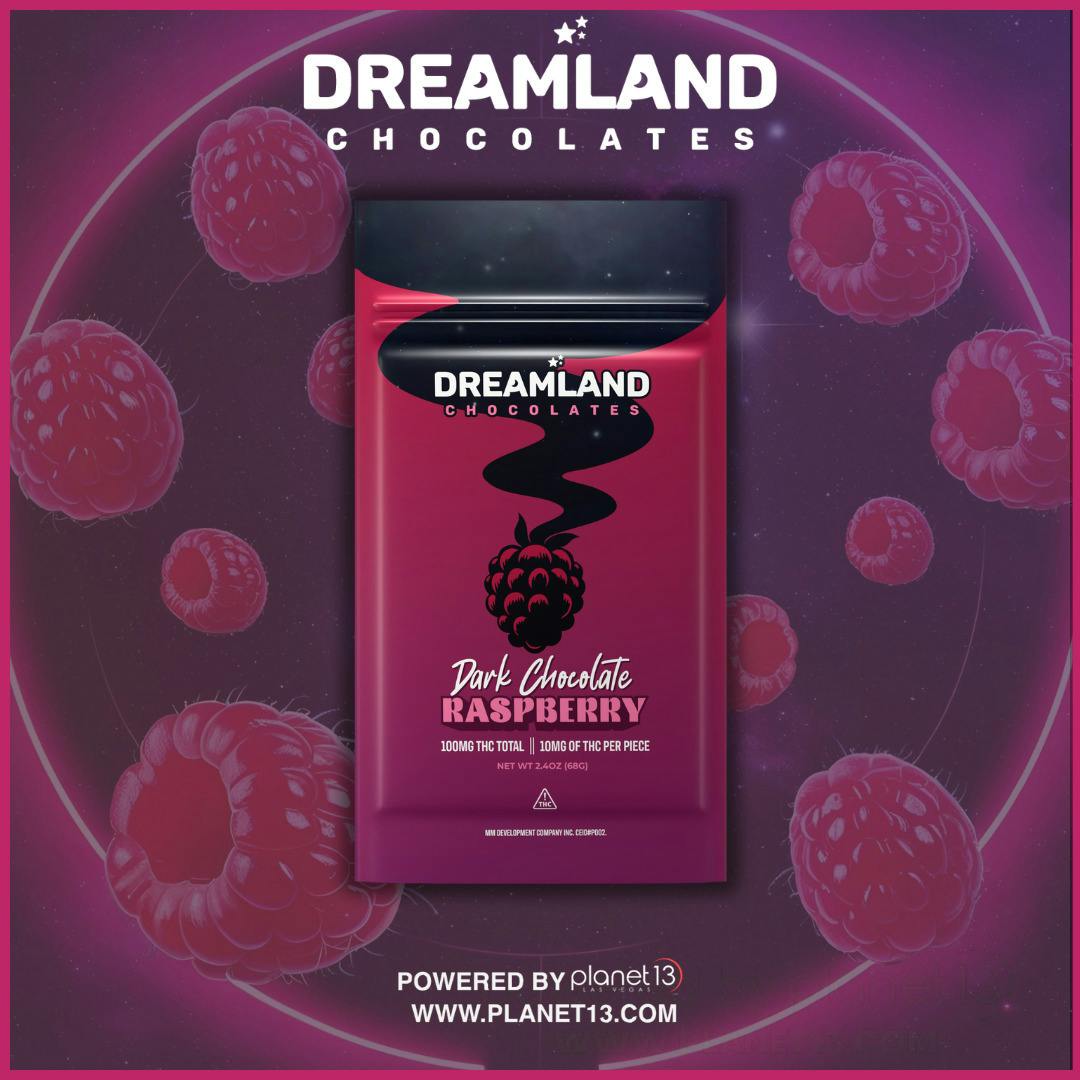 Photograph of product: (14787) Dreamland 100mg Dark Chocolate Raspberry