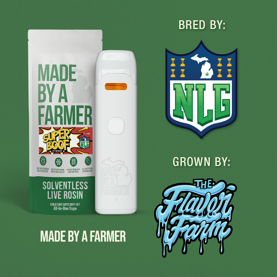 Photograph of product: MBAF x Wise Guy Farms | Super Boof | 1G Live Rosin Vape