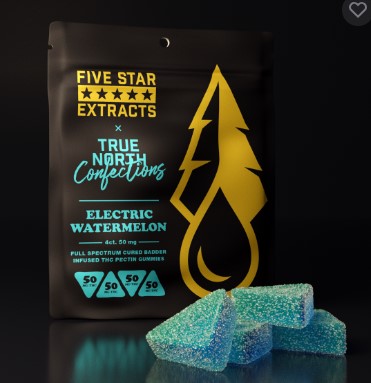 Photograph of product: Electric Watermelon (4x50mg) Full Spectrum Gummies 200mg