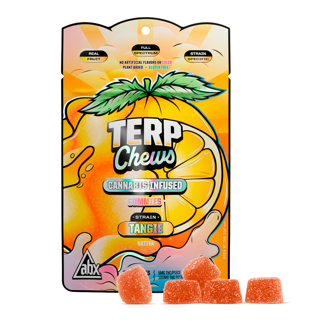 Photograph of product: ABX | Terp Chews Gummies | Tangerine | 100mg